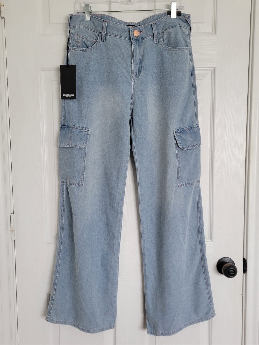 True Religion Bobbi Baggy Light Wash Wide Leg Jeans